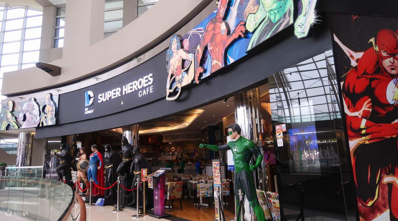 exterior of DC Comics Super Heroes Cafe at Marina Bay Sands