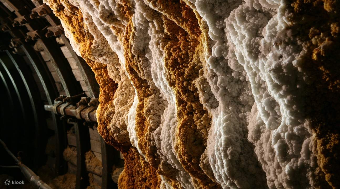 salt rock formations in the Wieliczka Salt Mine