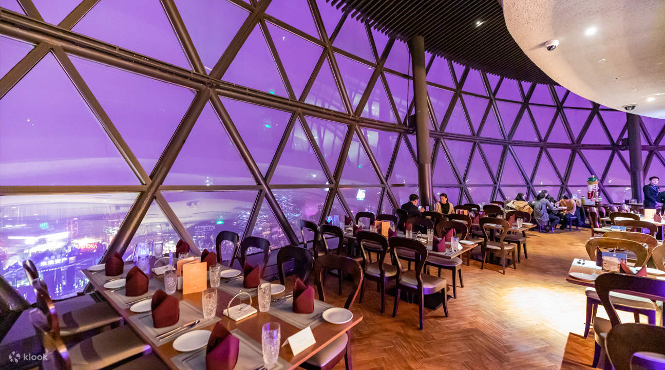 Oriental Pearl Revolving Restaurant panoramic view