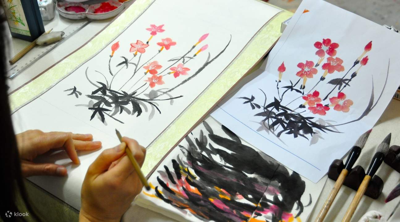 Chinesischer Malkurs in Hongkong