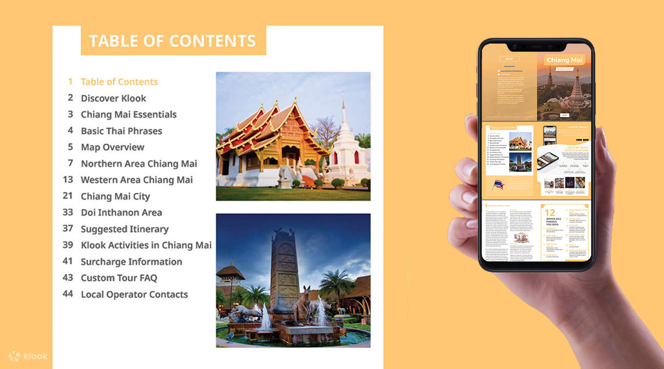 mobile brochure for the chiang mai custom tour