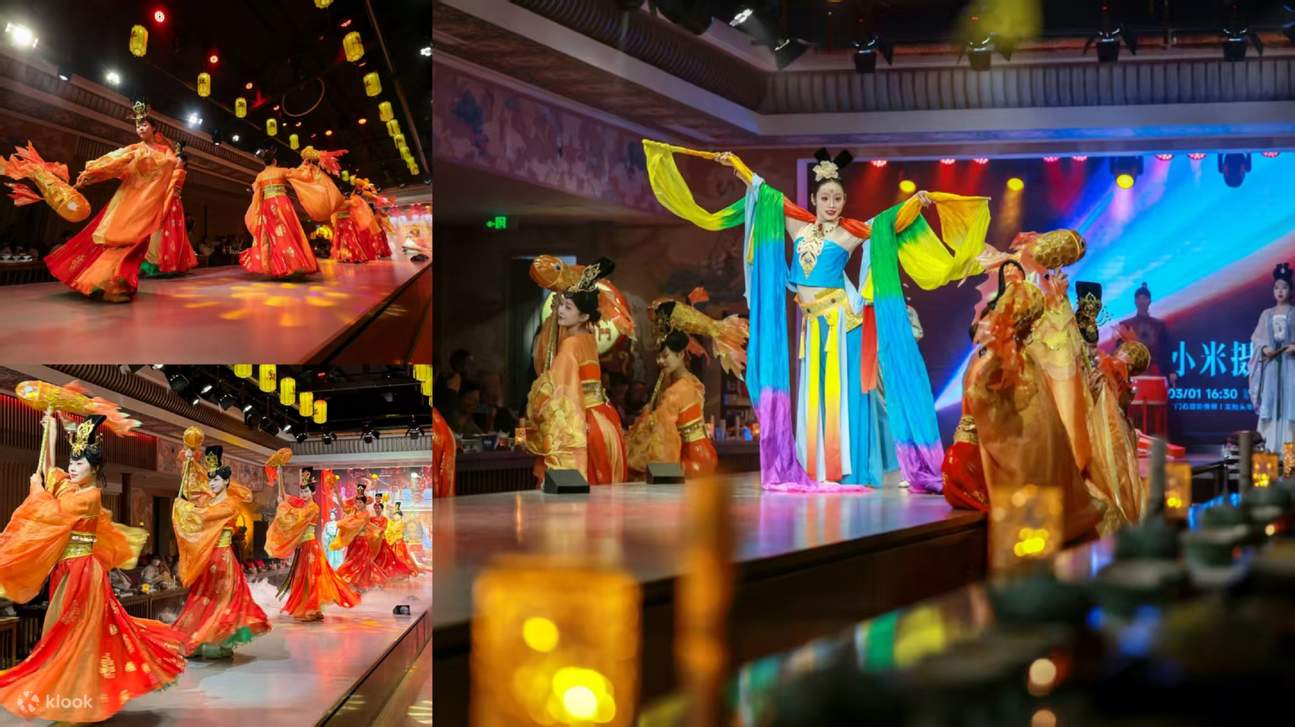 洛阳《龙门宴乐》沉浸式体验千年盛世隋唐宫廷盛宴（帝王同款宫廷宴会场景+唐风乐舞表演+宫廷御膳小吃+可选古代服装换装体验）