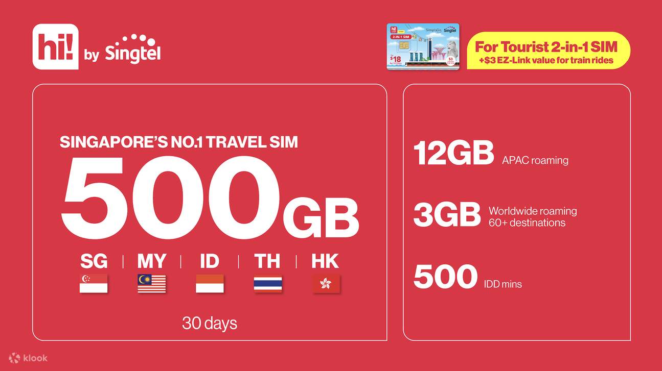 4G/5G prepaid SIM (SG Airport & City Pick Up) for Singapore by Singtel ...