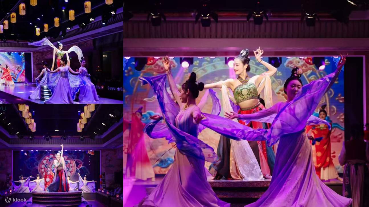 洛阳《龙门宴乐》沉浸式体验千年盛世隋唐宫廷盛宴（帝王同款宫廷宴会场景+唐风乐舞表演+宫廷御膳小吃+可选古代服装换装体验）