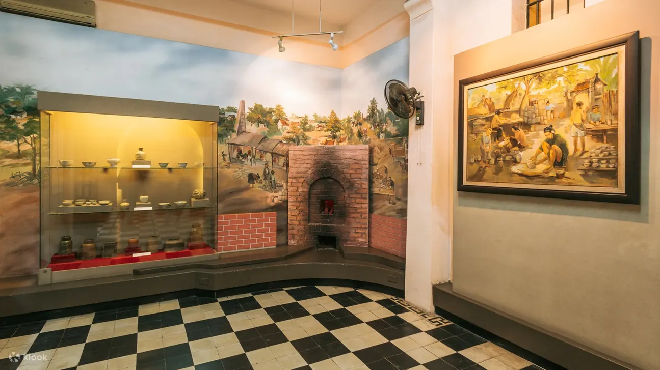 Hoa Lo Prison displays artifacts from French colonial and wartime periods.