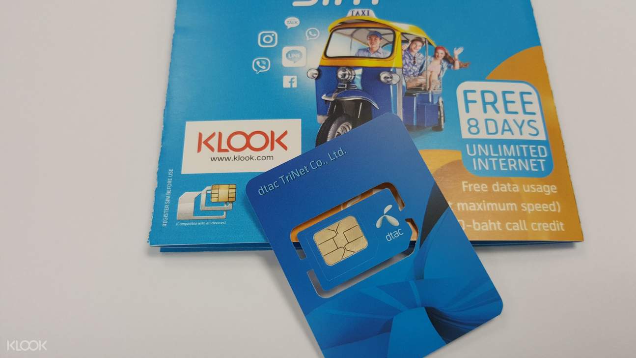 SIM 3G/4G ở Thái Lan (Nhận ở sân bay Thái Lan)