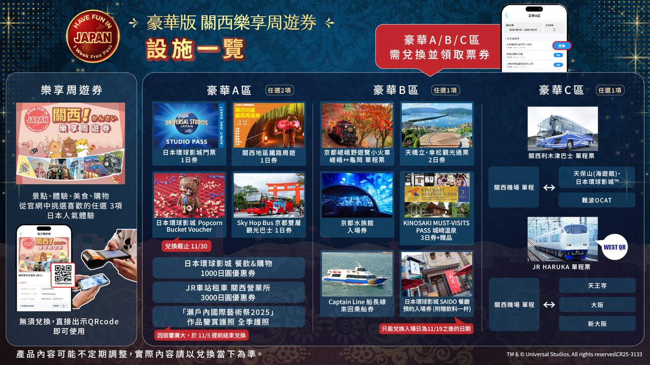 關西樂享周遊券豪華版