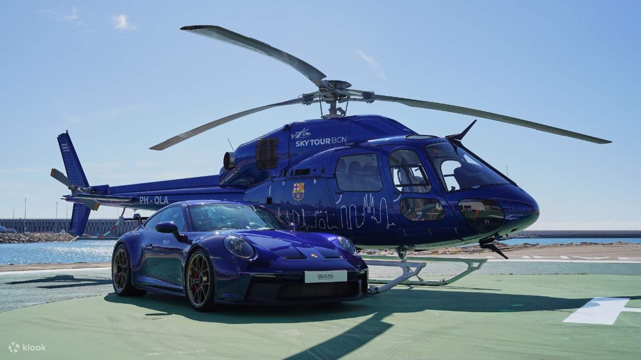 Pengalaman memandu helikopter dan kereta super di Barcelona