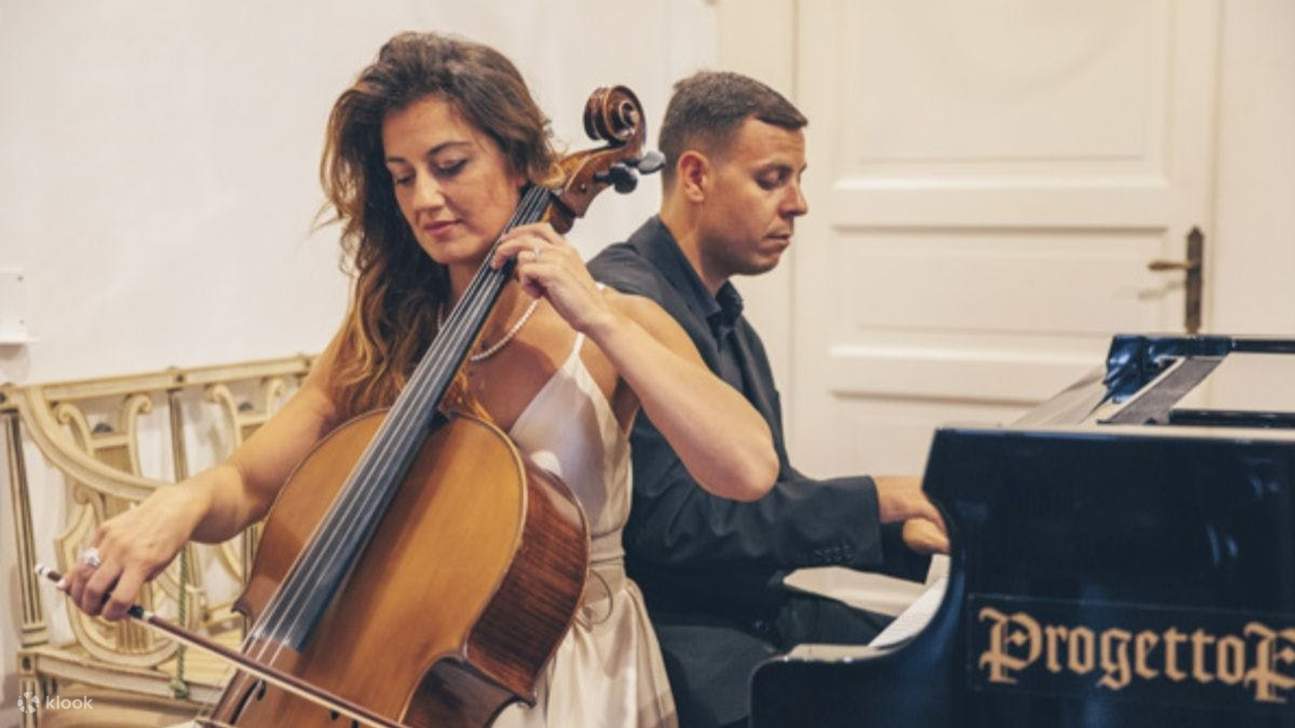 Be enchanted by a live chamber ensemble featuring mandolin, cello, and grand piano