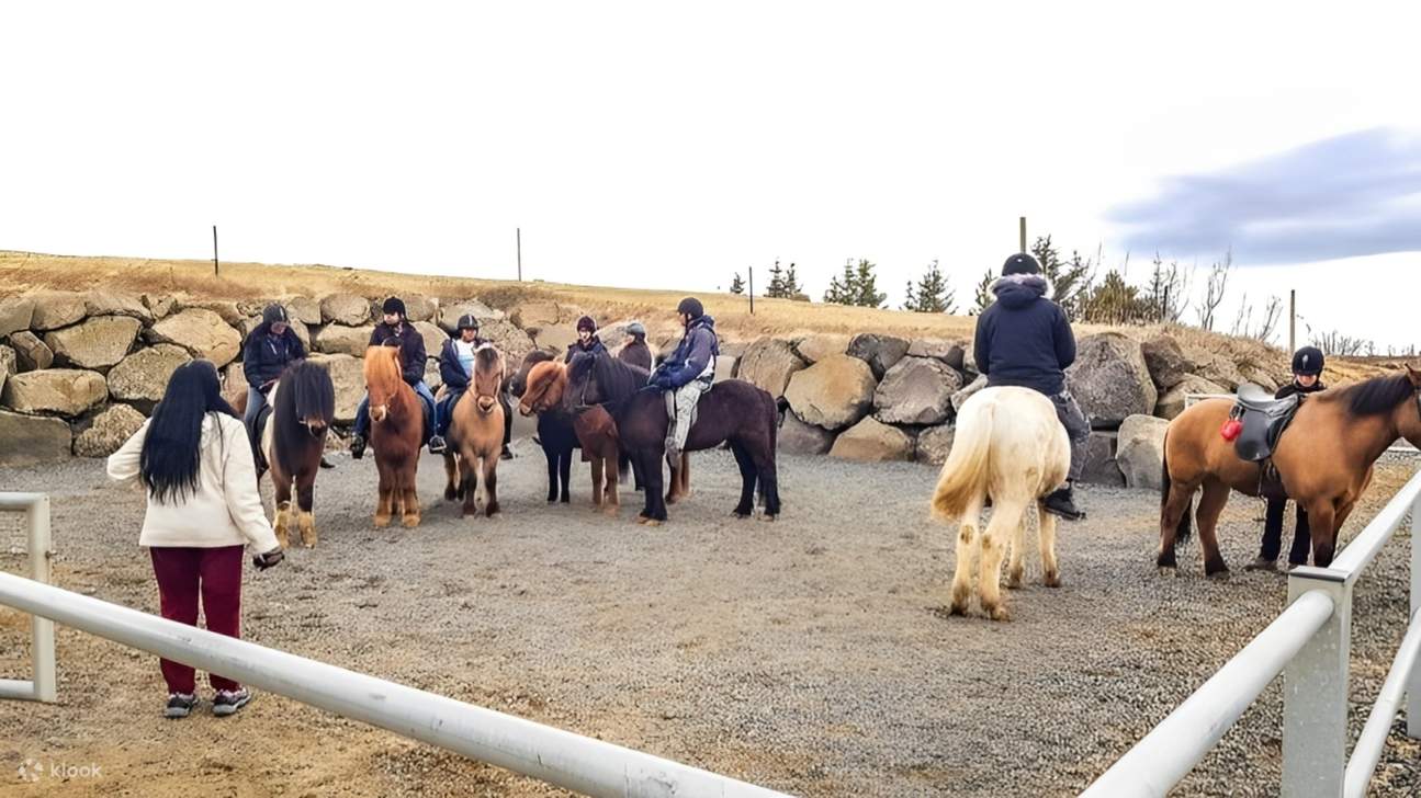 騎手和冰島馬已準備就緒——在踏入火山地貌之前，興奮感油然而生