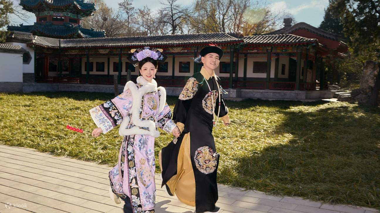 Pengalaman Penggambaran Pelancong Berpakaian Hanfu Purba Istana Qing Beijing (Taman Beihai/Tokong Syurga/Bahagian Luar Kota Larangan/Istana Musim Panas)
