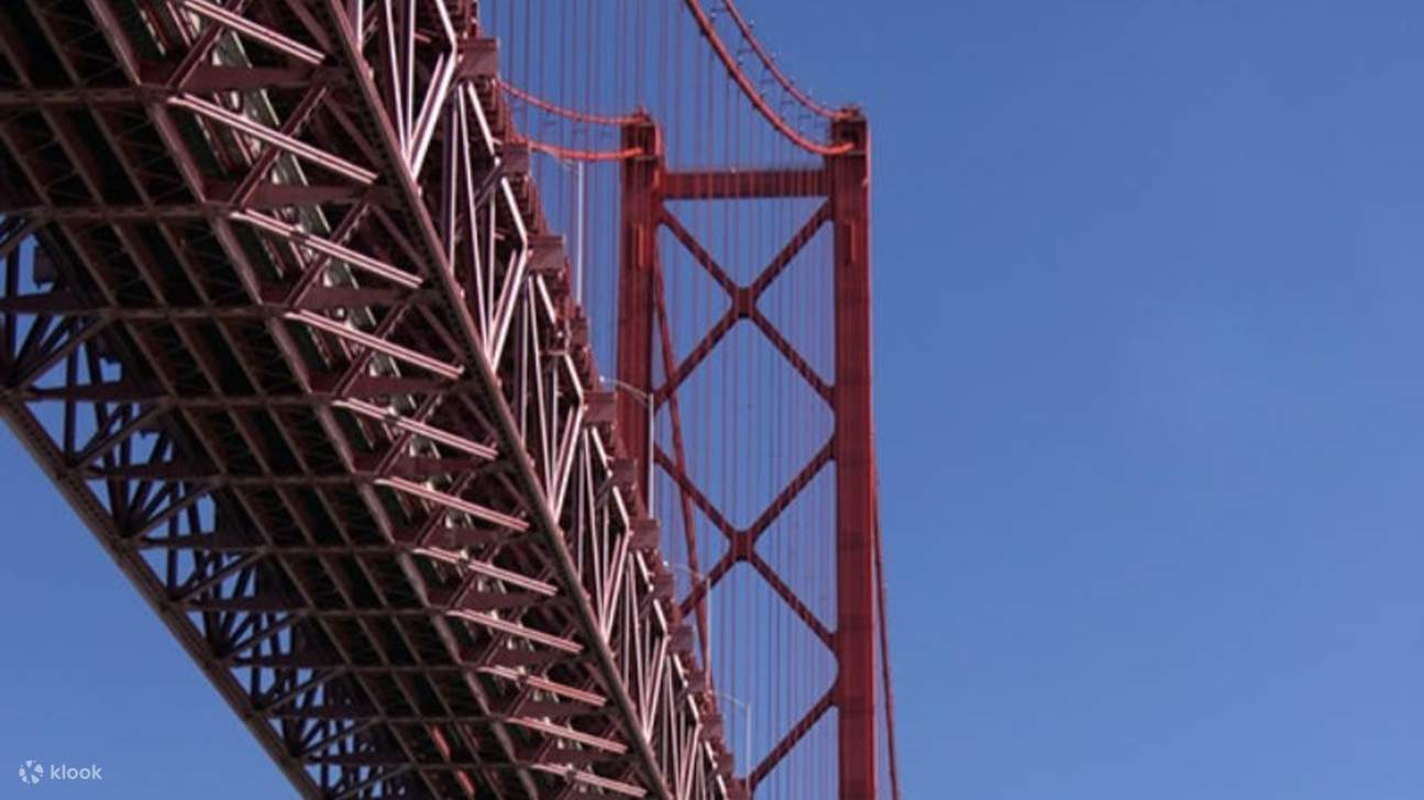 Enjoy sweeping views of Lisbon from the panoramic viewing platform on the 25 de Abril Bridge