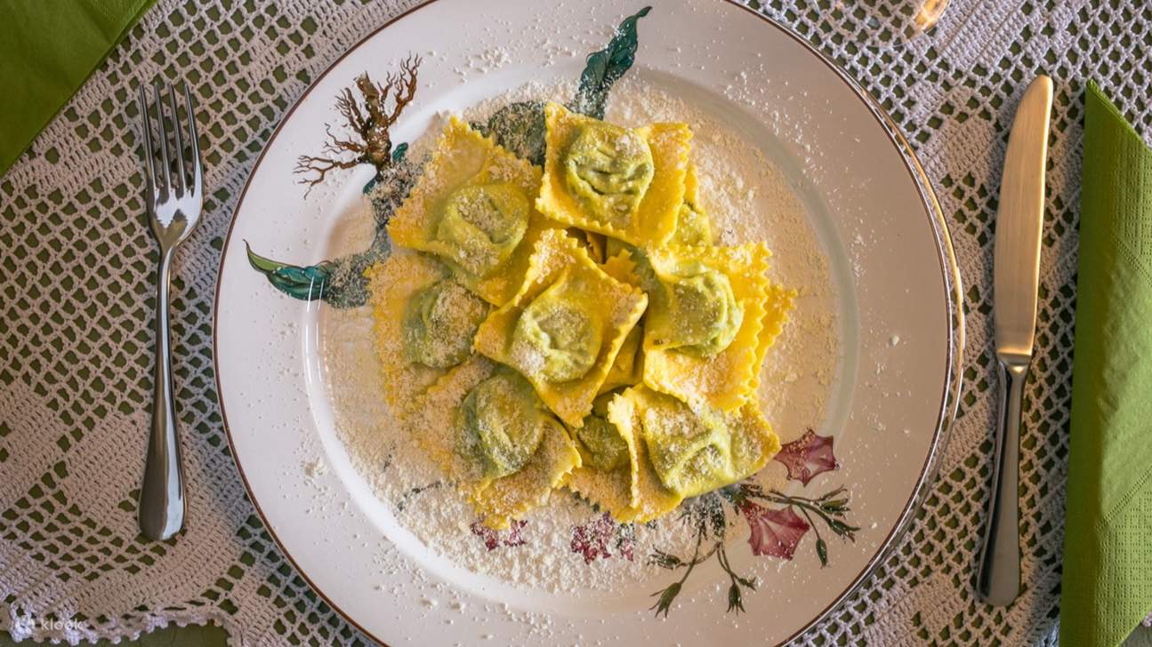 Delicate handmade ravioli, filled with fresh ingredients and dusted with parmesan—an Italian classic!