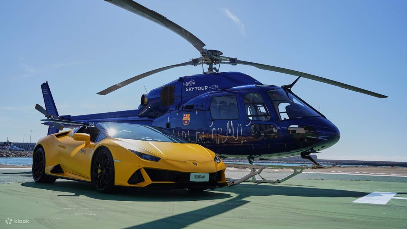 Pengalaman memandu helikopter dan kereta super di Barcelona