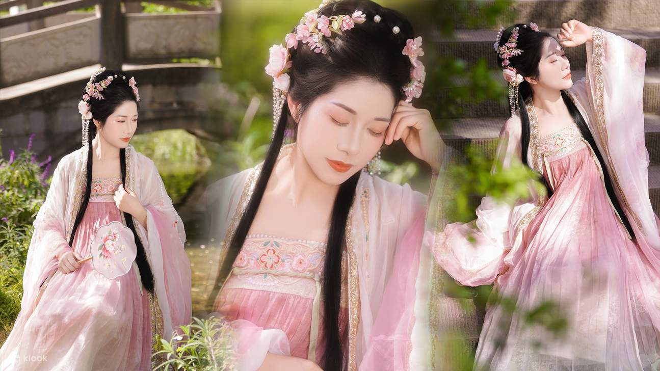 ประสบการณ์สวมชุดฮั่นฝูตามฤดูกาลที่ร้าน Chengdu Hua Shang Yue Ling