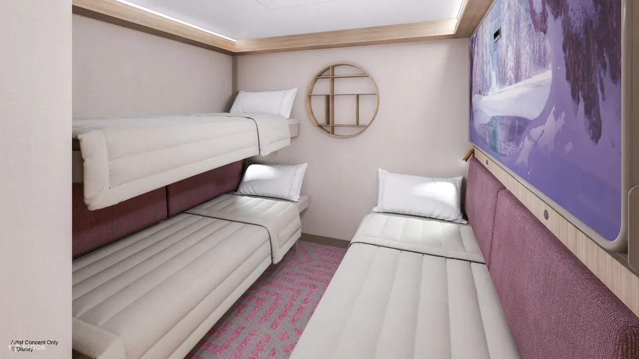 Inside staterooms: Accommodate up to four guests, with most offering a convenient split bath layout