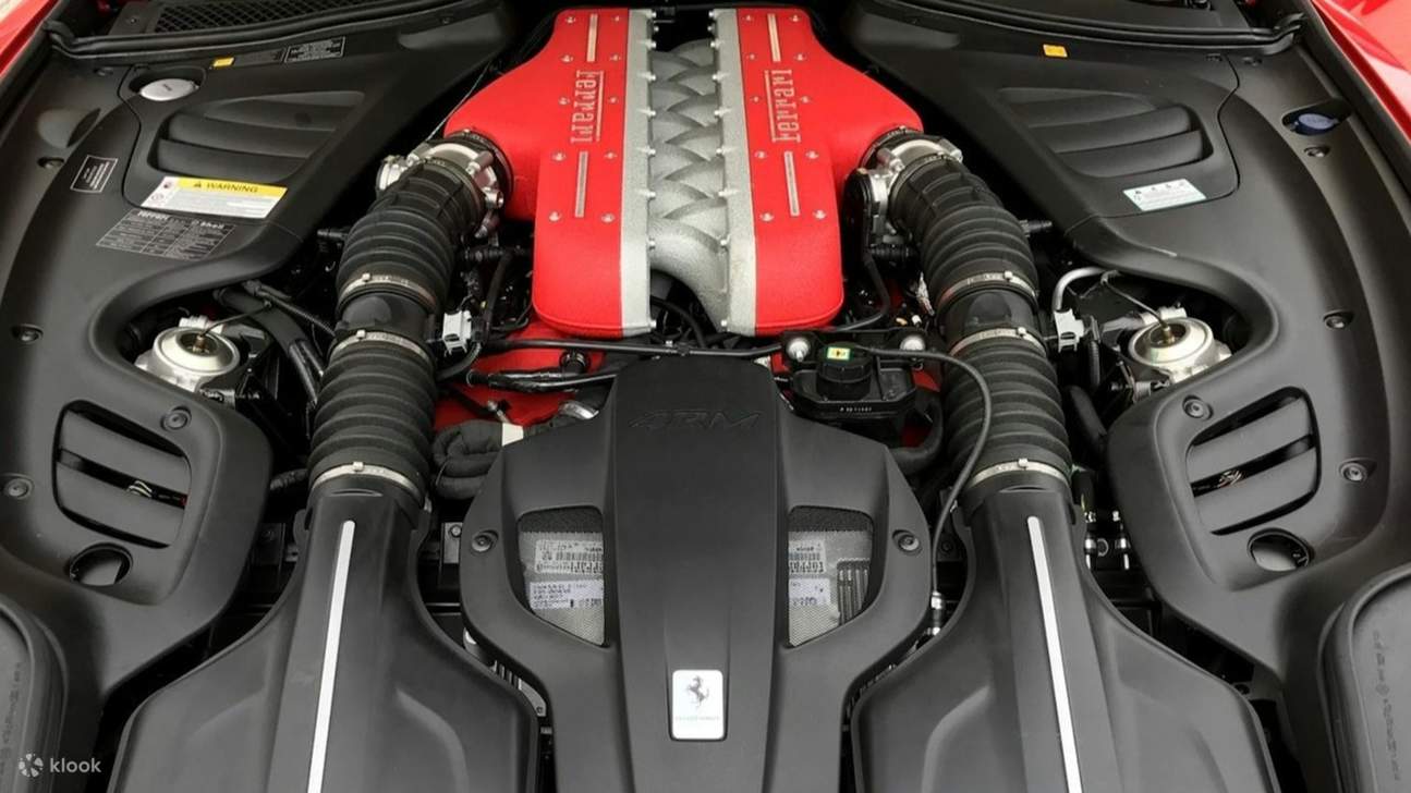 Ferrari GTC4Lusso’s powerful V12 engine, a masterpiece of engineering and performance excellence