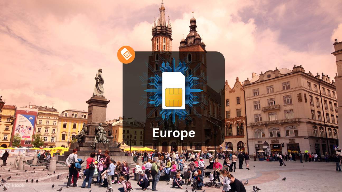 4G/5G unlimited data Sim card for 33 European countries (pick up at