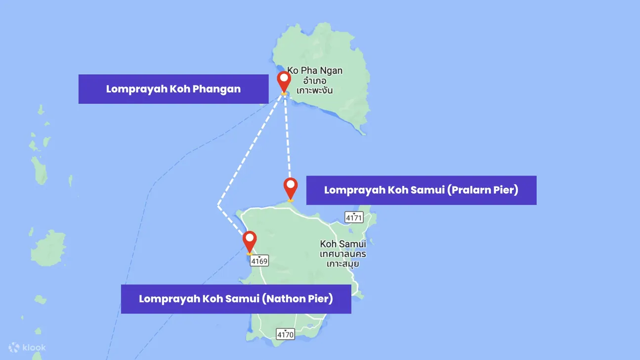 map from koh phangan to koh samui