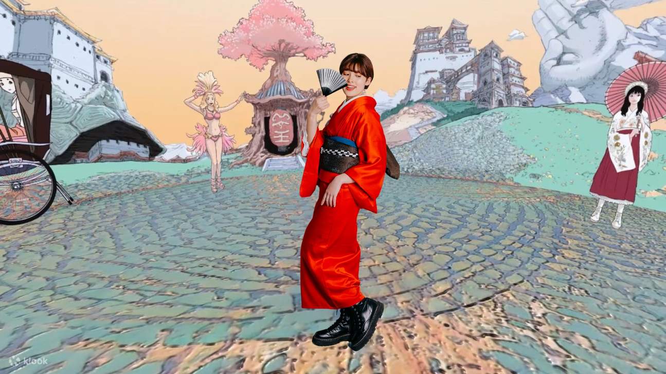 有名漫画家によるオリジナル背景と合成した映像