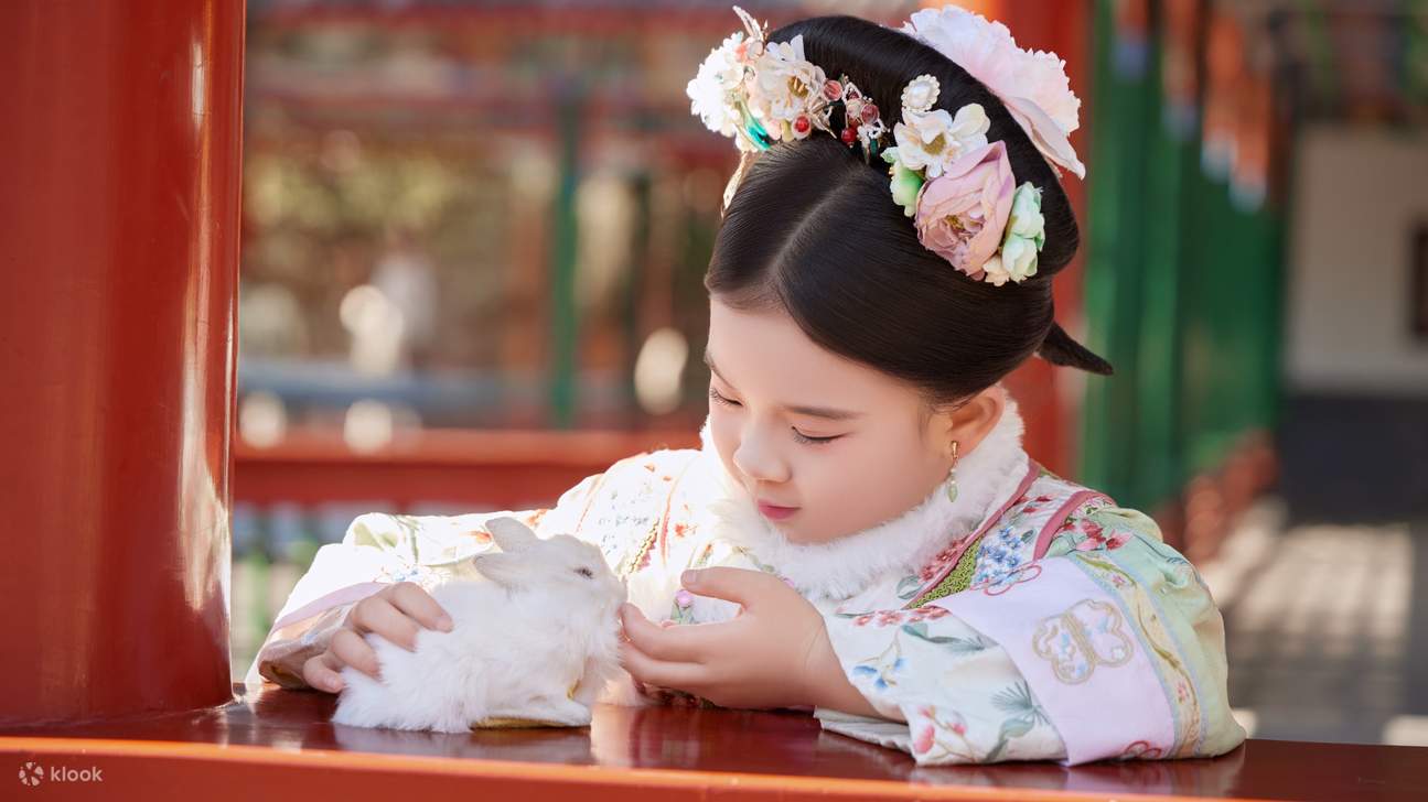 Pengalaman Penggambaran Pelancong Berpakaian Hanfu Purba Istana Qing Beijing (Taman Beihai/Tokong Syurga/Bahagian Luar Kota Larangan/Istana Musim Panas)