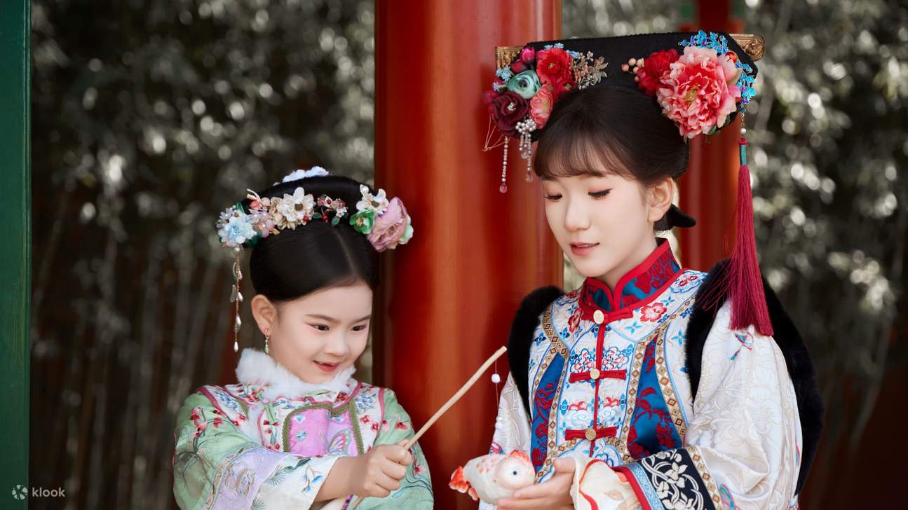 베이징 청나라 공주 스타일 고전 한푸 관광객 촬영 체험 (베이하이 공원/천단/자금성 외곽/이화원)