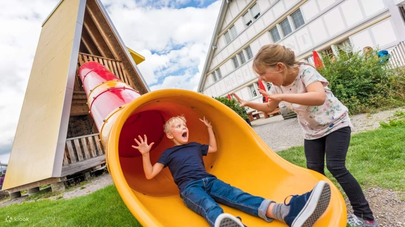 在阿彭策尔的巨型奶酪屋游乐场尽情玩耍