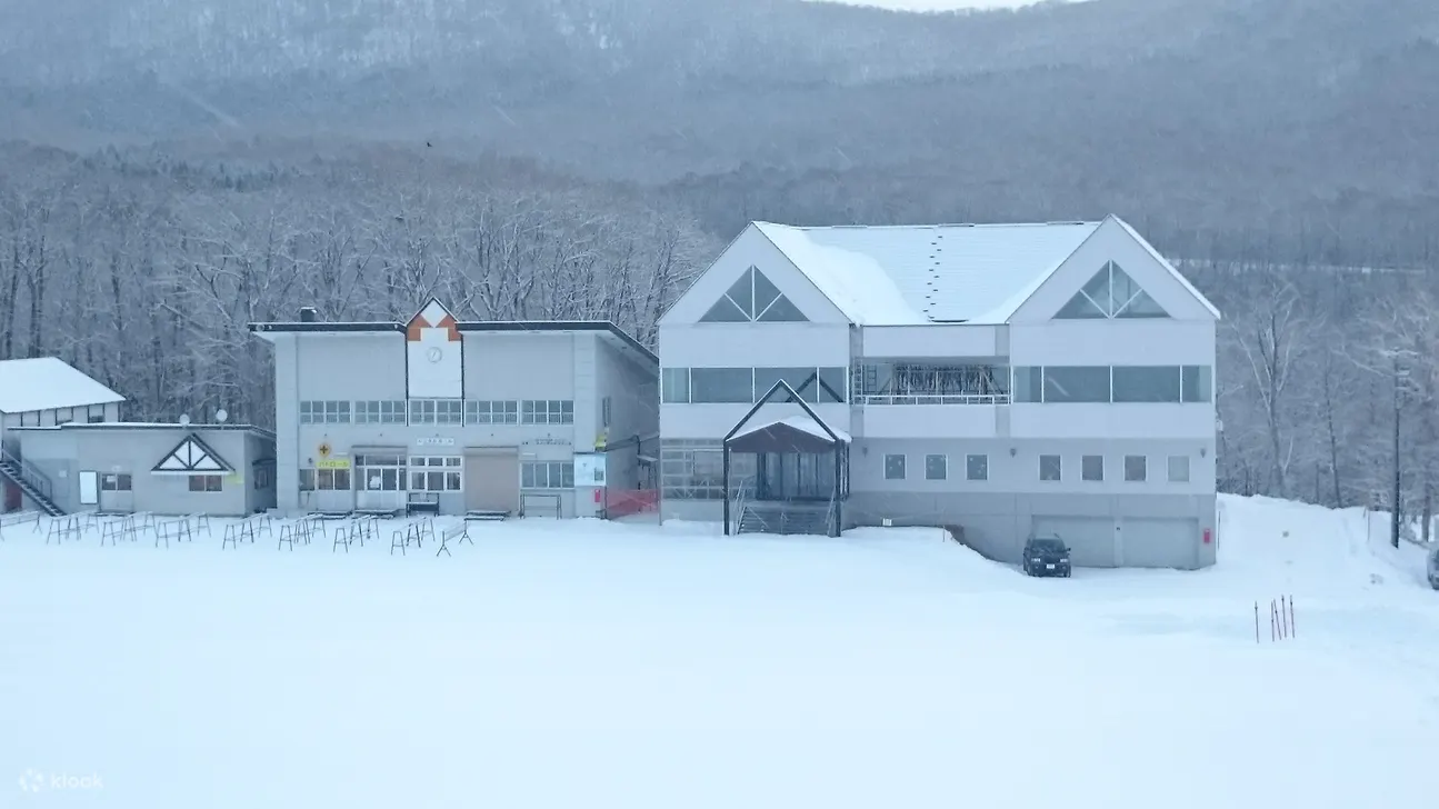 一个人在雪地里滑雪