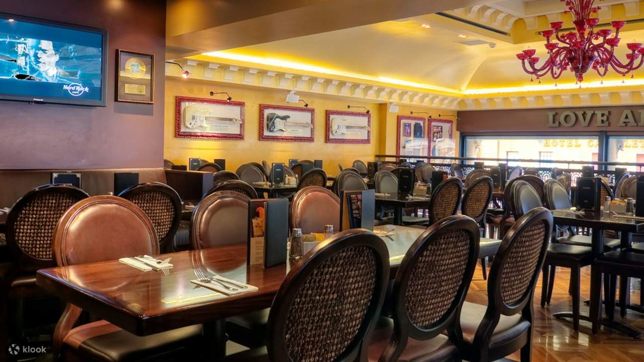 威尼斯 Hard Rock Cafe 餐厅提供套餐的用餐体验 Klook客路