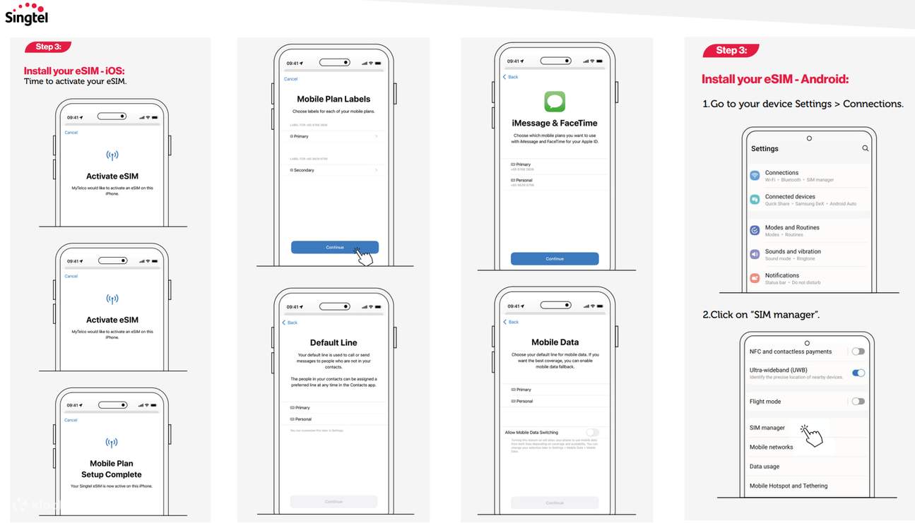 Hướng dẫn cài đặt eSIM Singtel