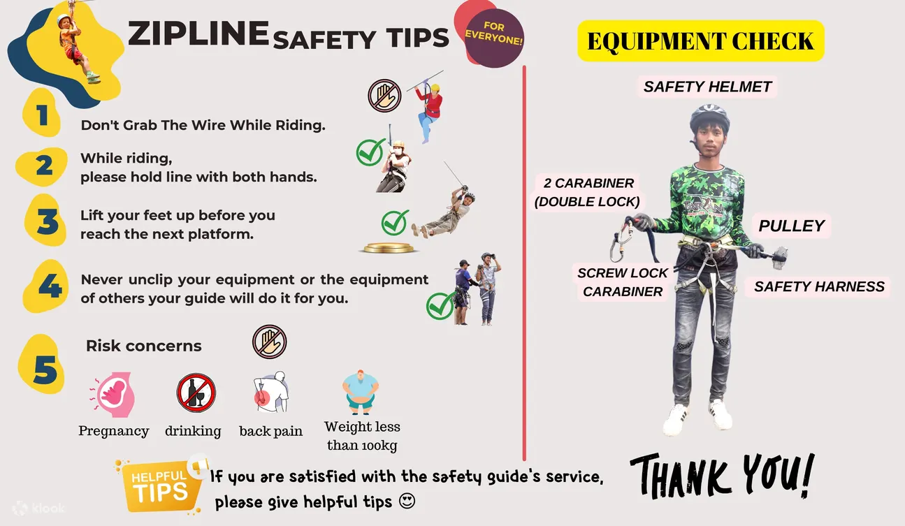 Zipline safety tips