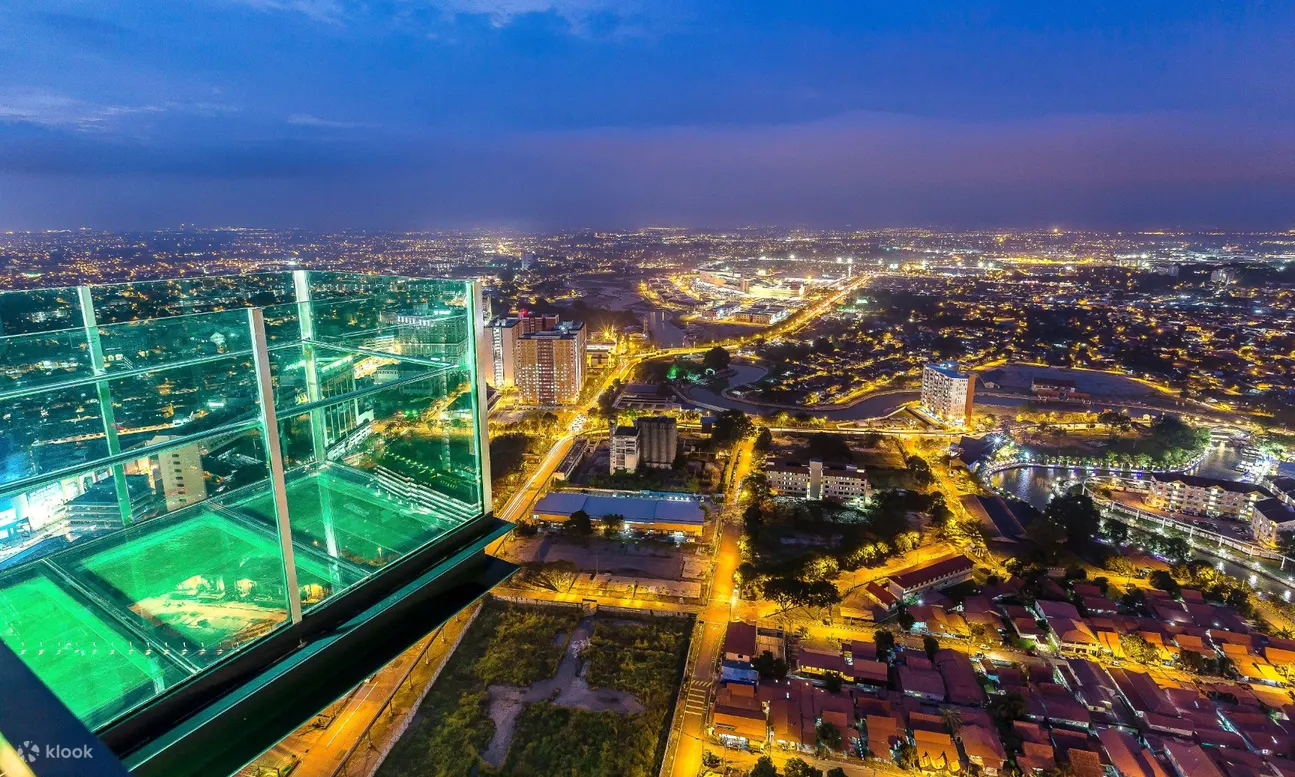 Sky Deck and view of Melaka city