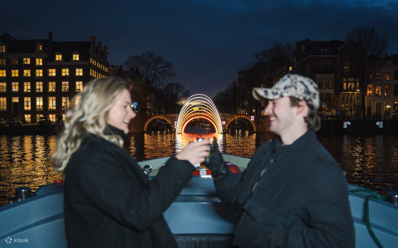 Amsterdam light festival open boat cruise