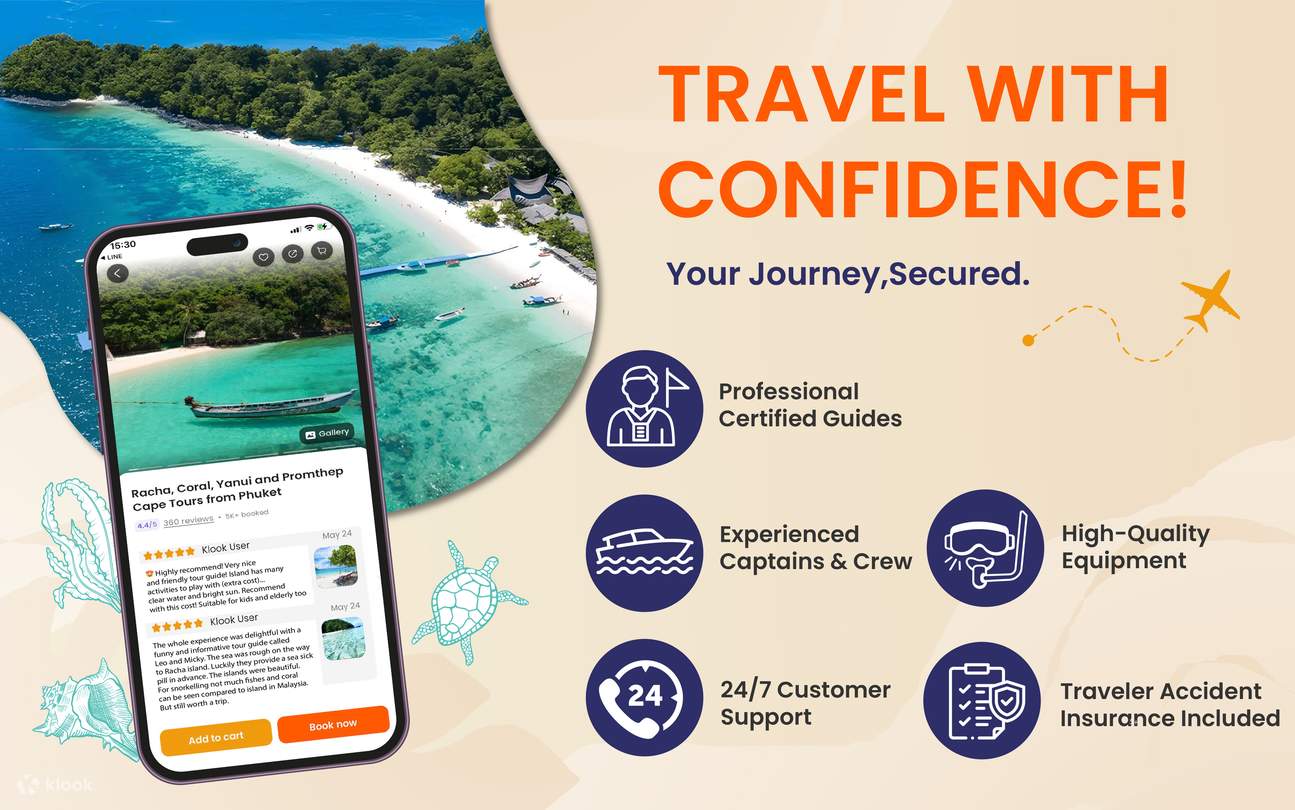 Excursion d'île en île à Phuket en hors-bord et croisières au coucher du soleil en catamaran