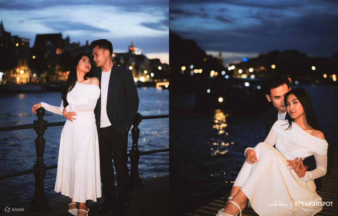 Servizio fotografico privato sui canali di Amsterdam: singolo, coppia o gruppo