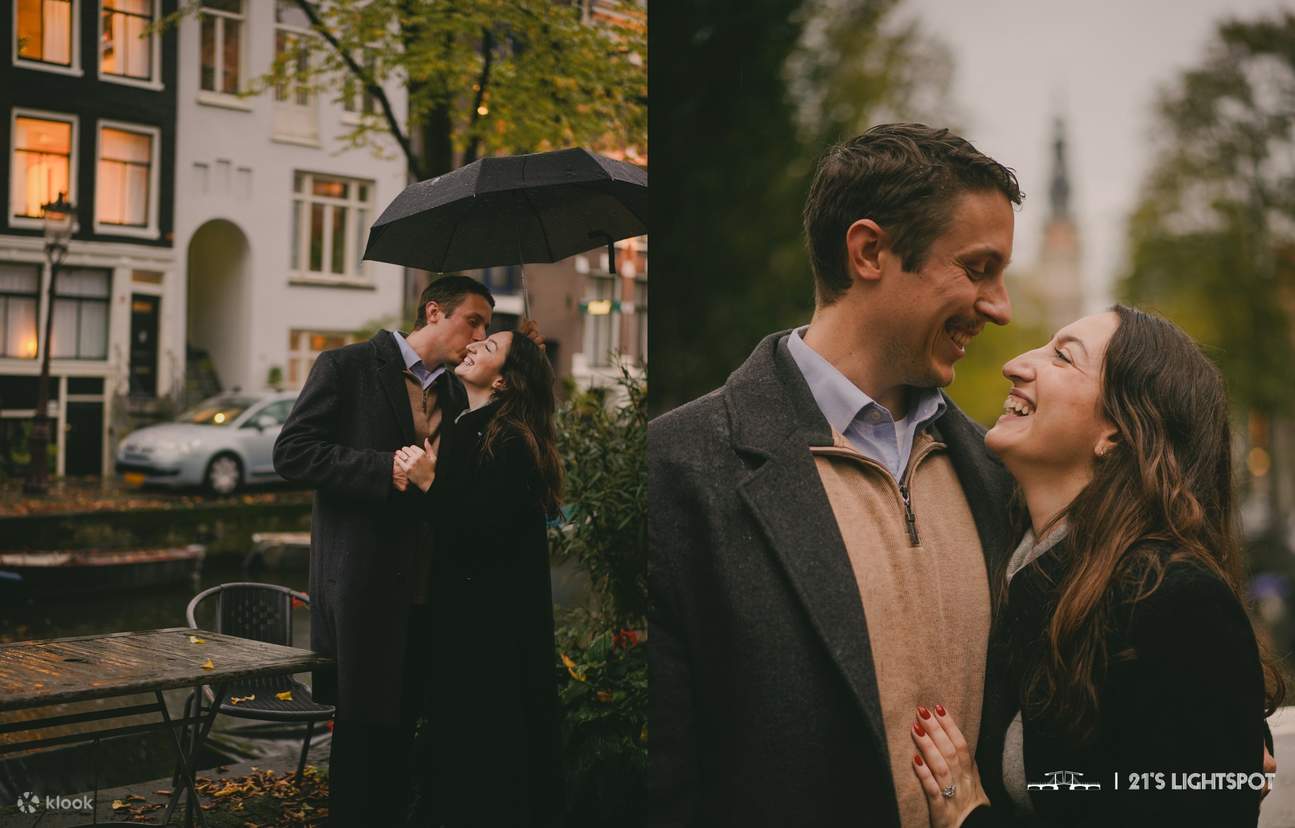 Amsterdam saat hujan adalah jenis romansa yang lain.