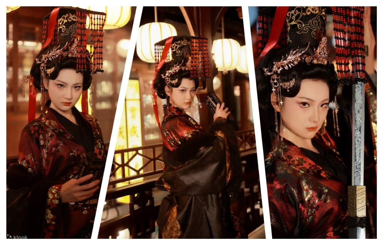 Non solo forniamo squisiti Hanfu e trucco, ma prepariamo anche con cura una varietà di oggetti di scena per rendere la tua esperienza di ripresa più ricca e coinvolgente.