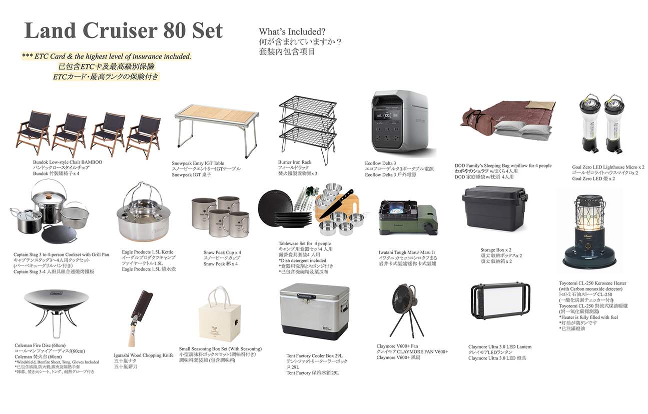 Toyota Land Cruiser 80 Classic Rooftop Tent Campervan (Phù hợp cho 4 người)