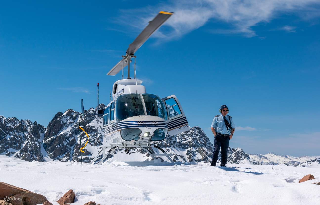 Volo panoramico in elicottero dal Lago Tekapo con atterraggio alpino