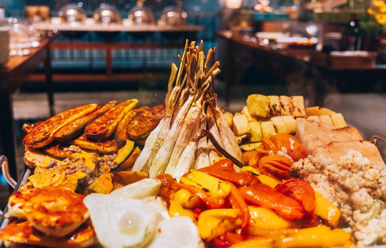 Grand Hyatt, Tea Garden, Green Vegetarian Food, Vegetarian, All You Can Eat