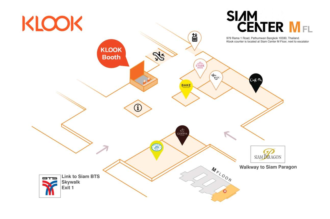 Klook Counter Map at Siam Center