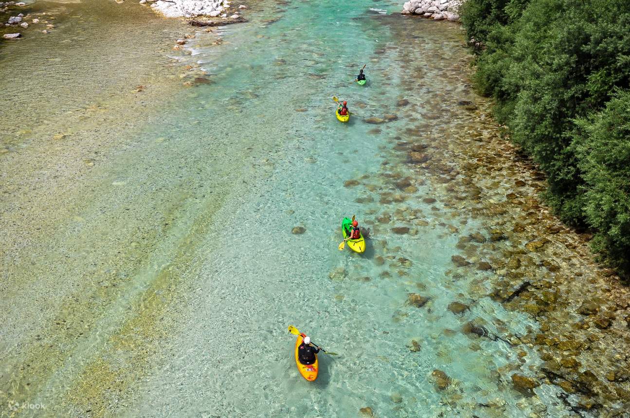 Sit-on-top kayaking on Soca river