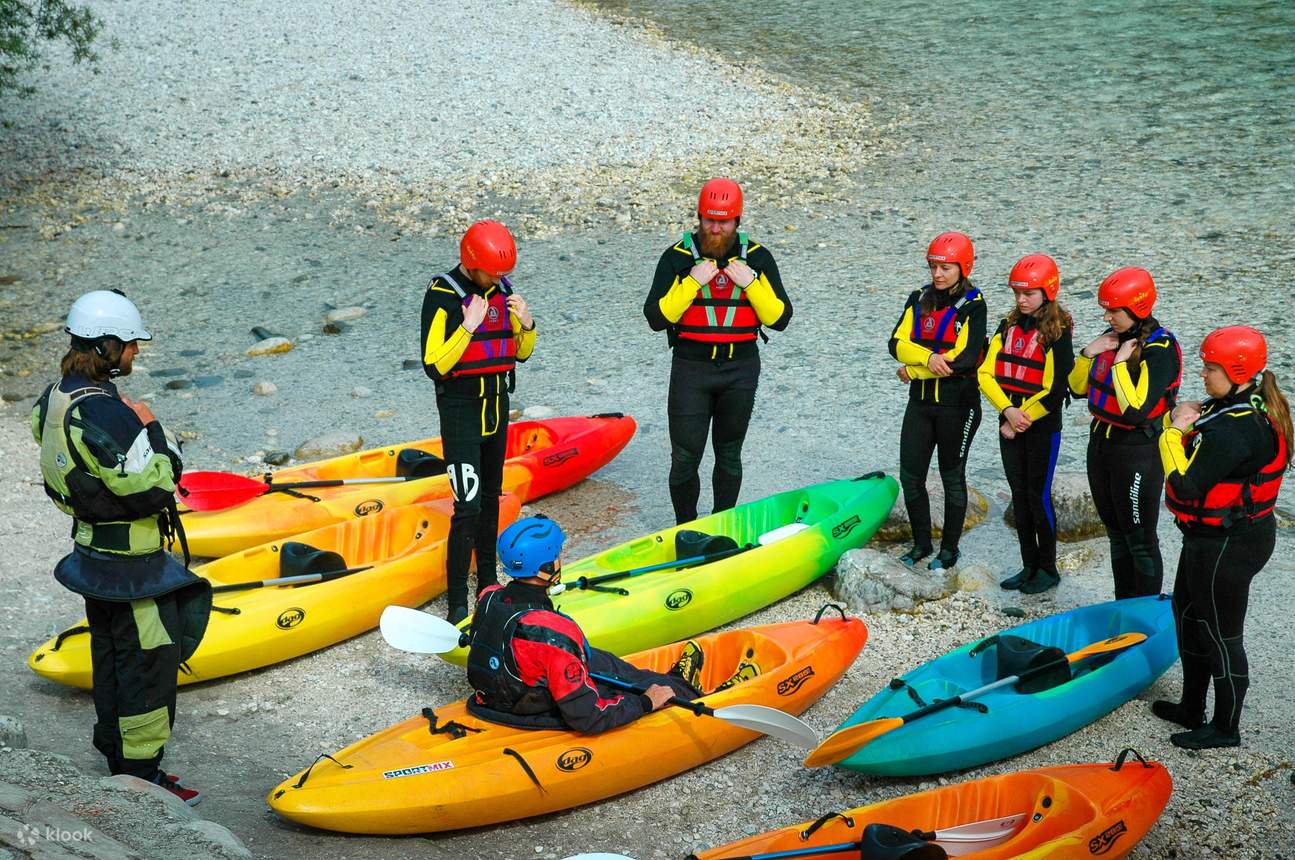 Sit-on-top kayaking on Soca river