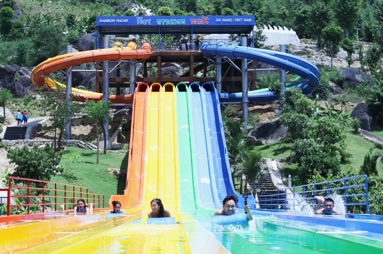 Sliders at the water park