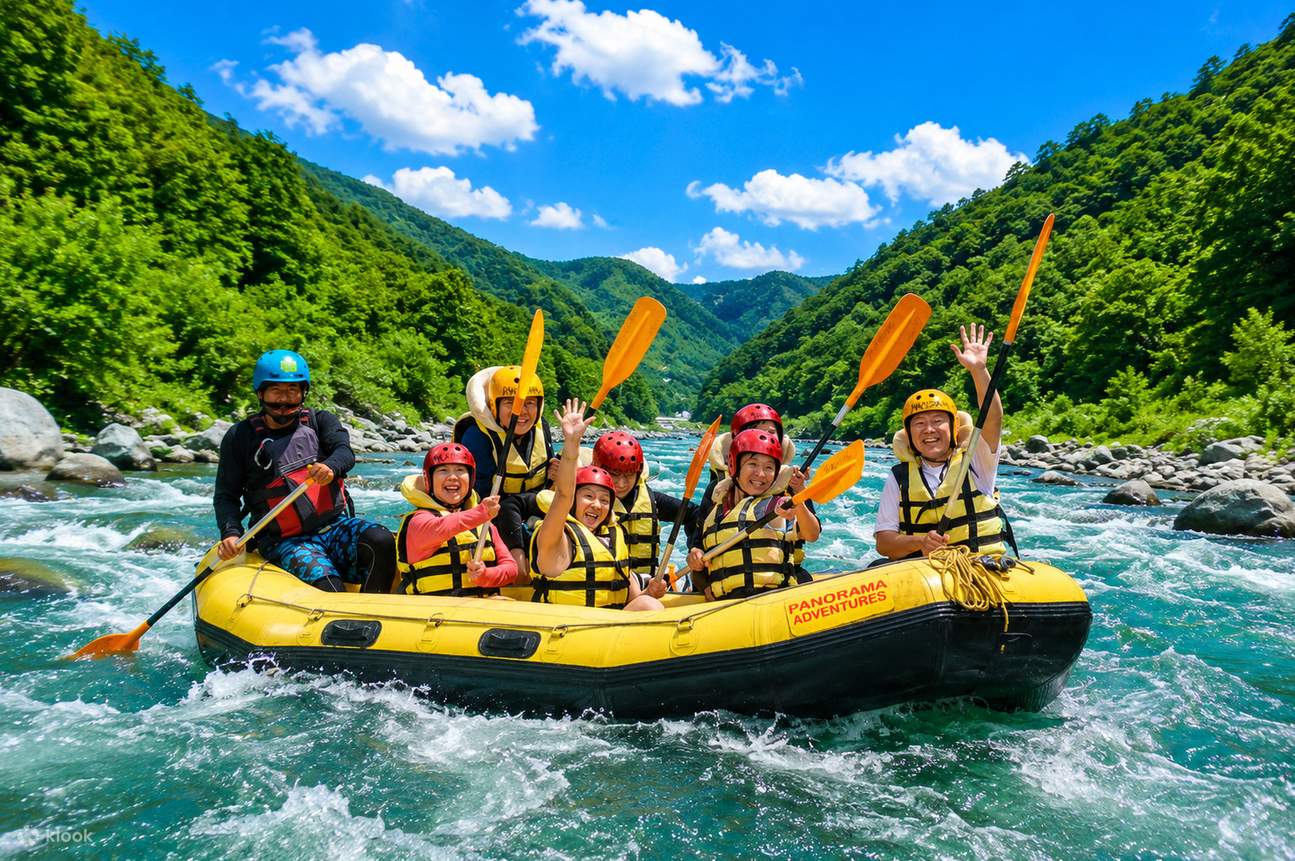 Kinugawa River Rafting & EDO WONDERLAND Nikko Edomura/Onsen 1-Day Tour ...