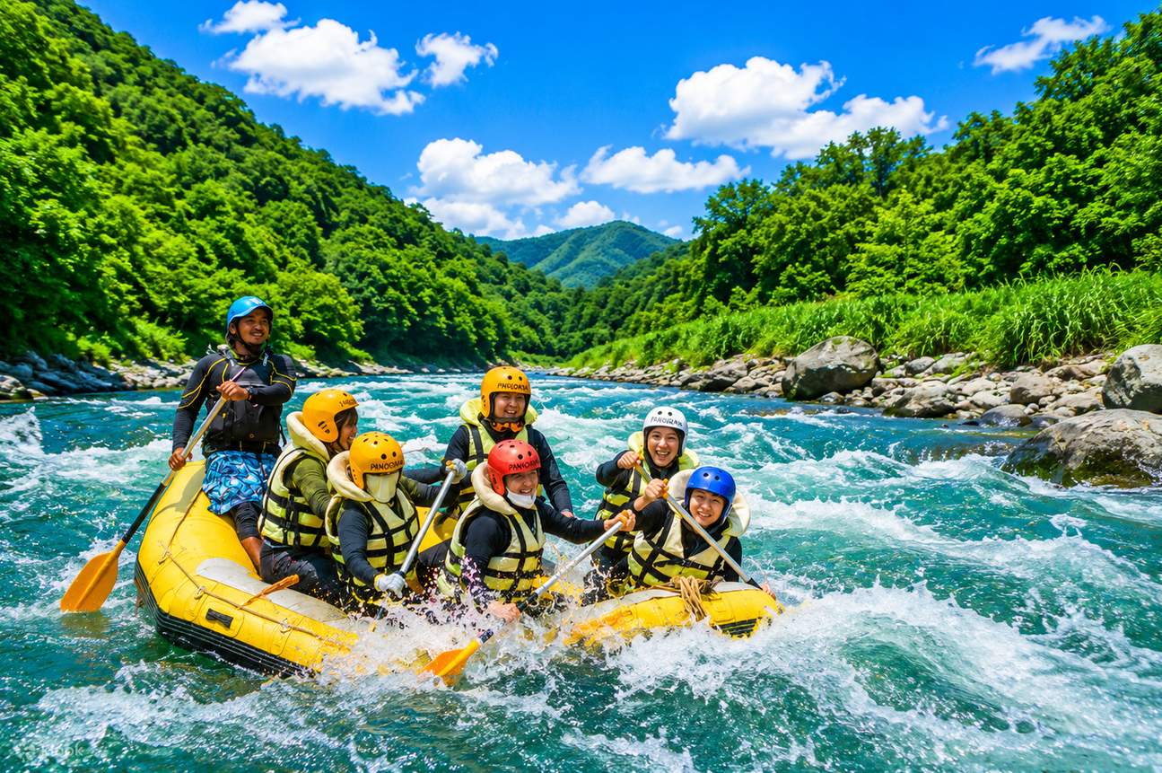 Kinugawa River Rafting & EDO WONDERLAND Nikko Edomura/Onsen 1-Day Tour ...