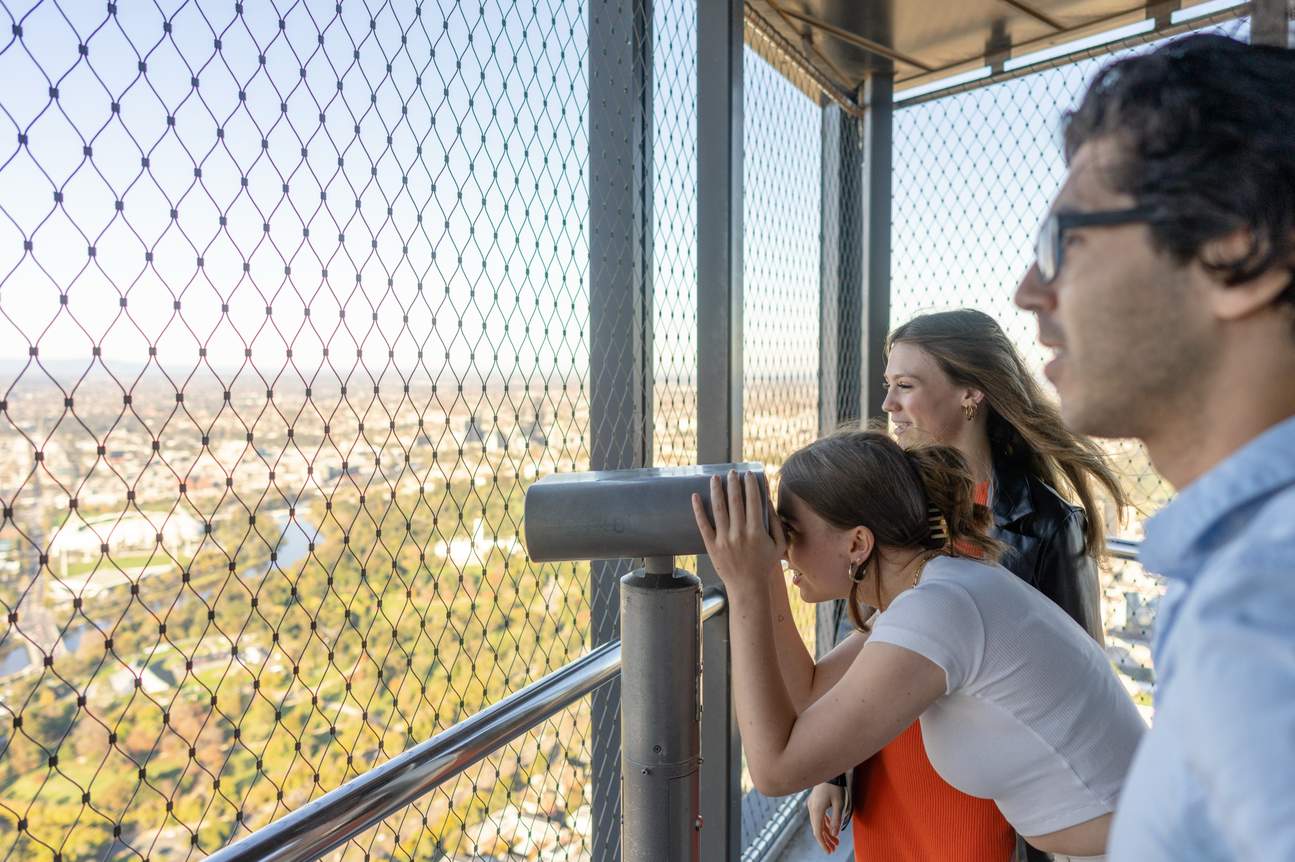 Gaze at panoramic Melbourne views from the Skydeck for an unforgettable experience