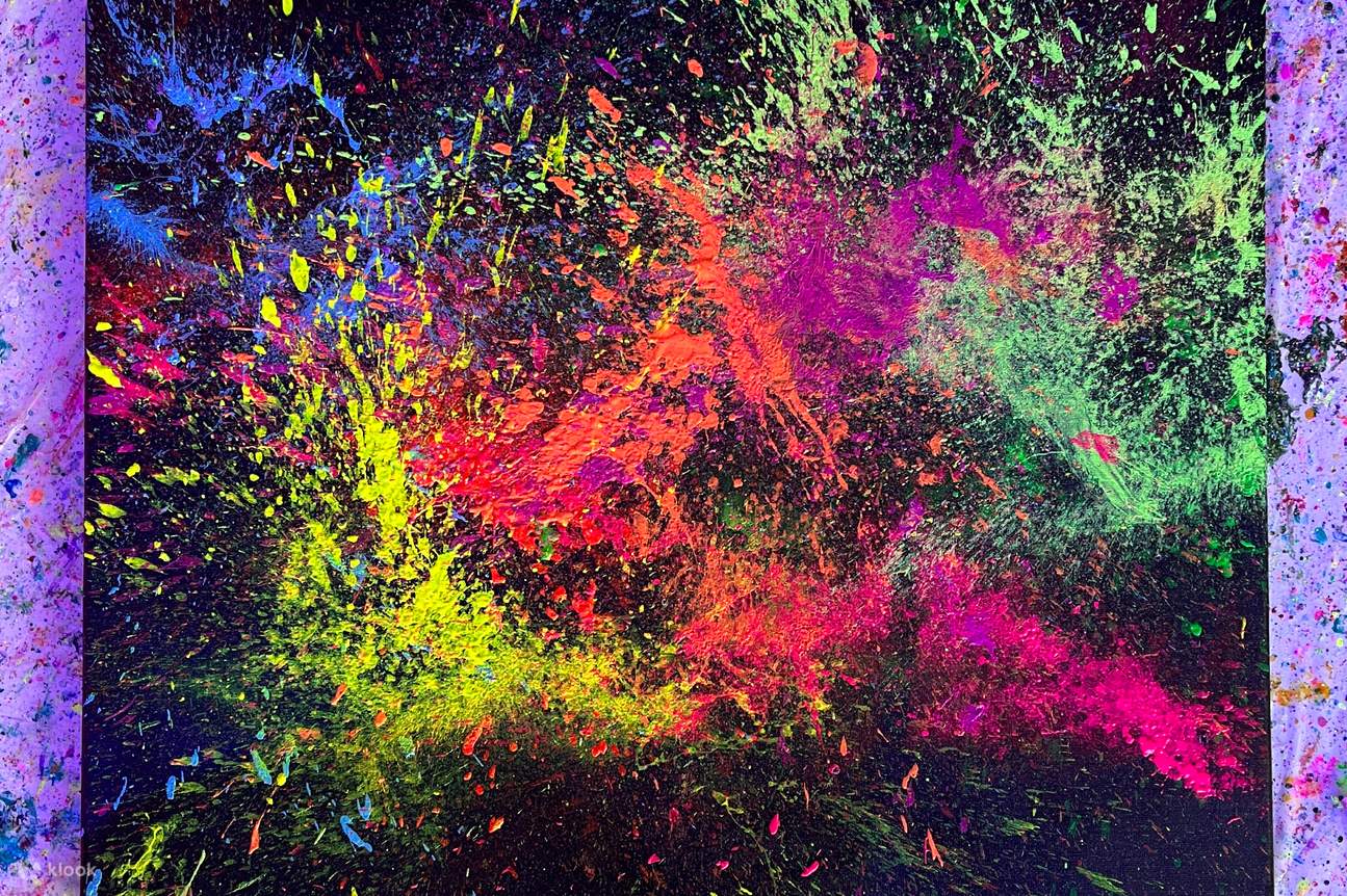 Neon Balloon Splatter Art Singapore