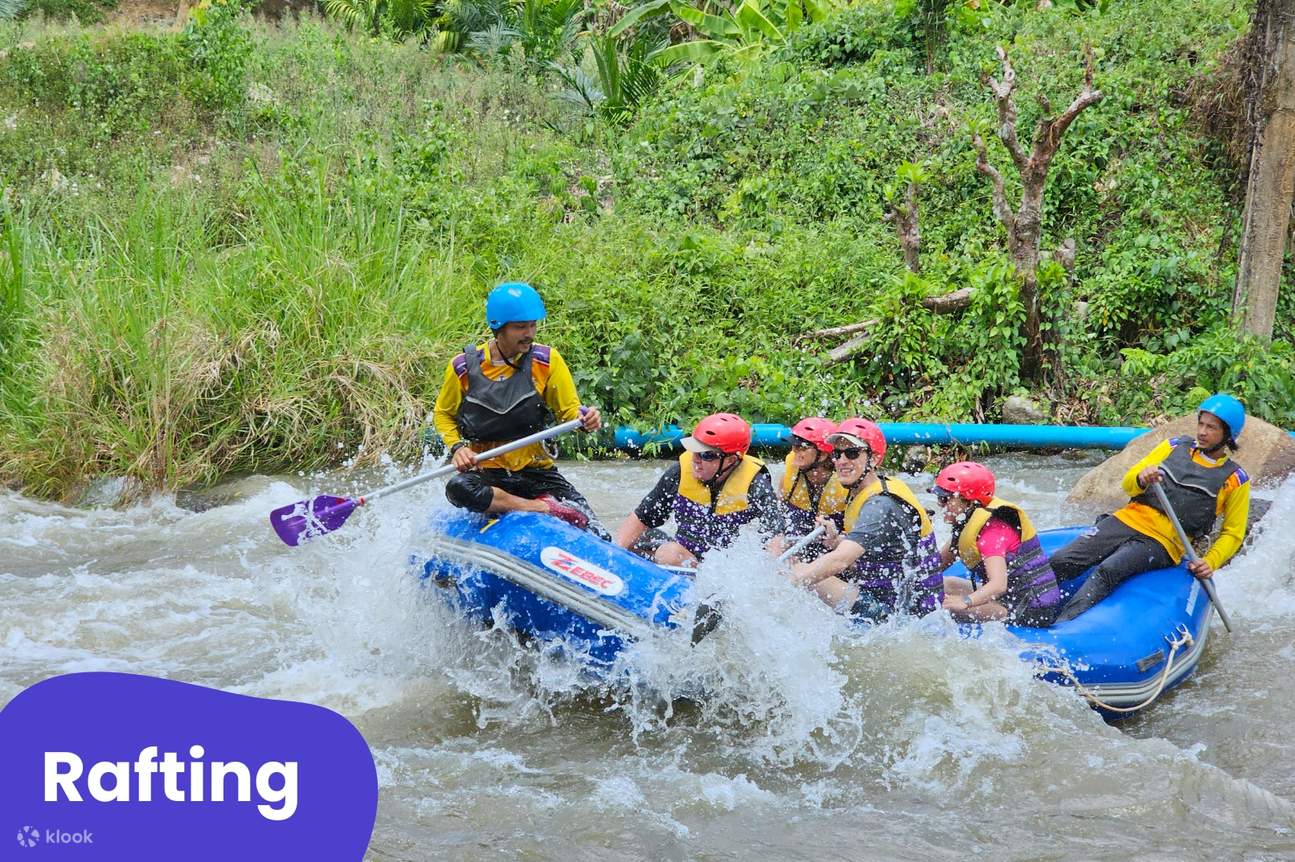 ラフティング、ATV、象のバース、サメット・ナンシーなど 