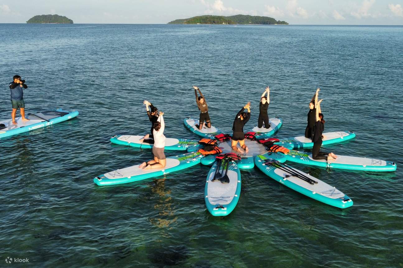 yoga on paddle